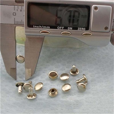 T028 Flat Steel Rivets(iron/brass) 7mm 1000pcs/bag