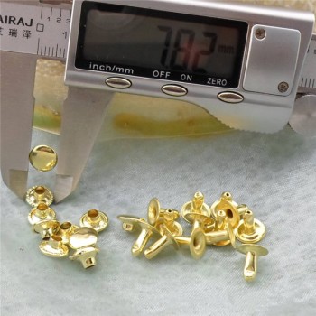 T031 Custom Single Cap  Flat Rivets(iron/brass) 8mm 1000pcs/bag