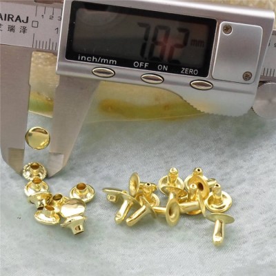 T031 Custom Single Cap  Flat Rivets(iron/brass) 8mm 1000pcs/bag