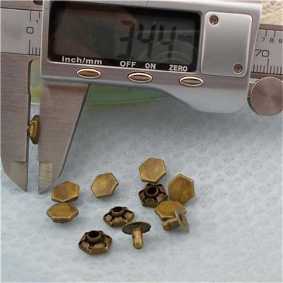 T062 Flat Rivets(iron/brass) 8mm 1000pcs/bag