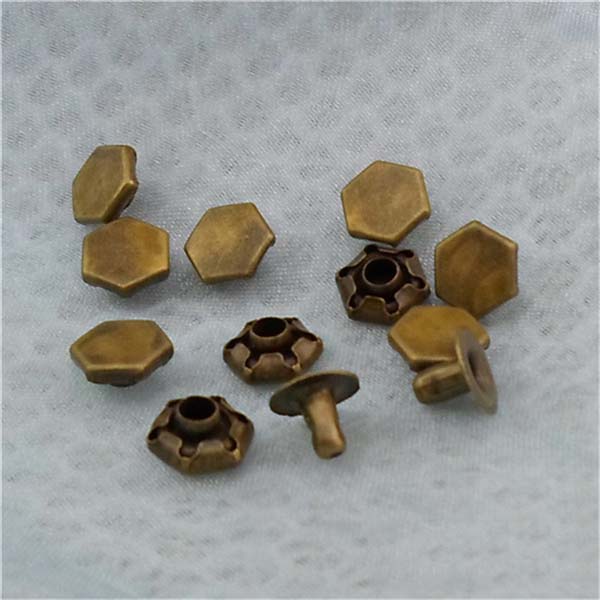 T062 Flat Rivets(iron/brass) 8mm 1000pcs/bag