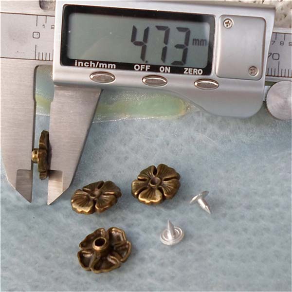 K127 Flowers Alloy Rivets 15x5mm 100pcs/bag