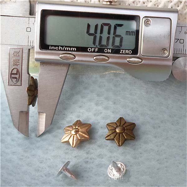 K128 Flowers Alloy Rivets 13x4mm 100pcs/bag