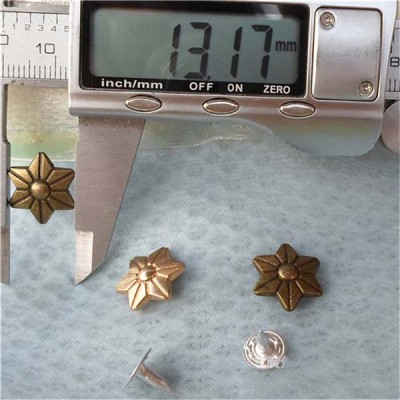 K128 Flowers Alloy Rivets 13x4mm 100pcs/bag