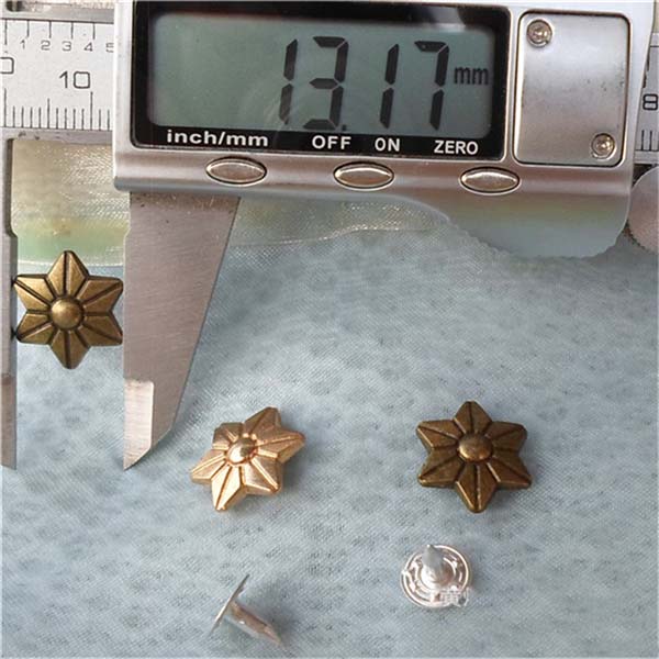 K128 Flowers Alloy Rivets 13x4mm 100pcs/bag