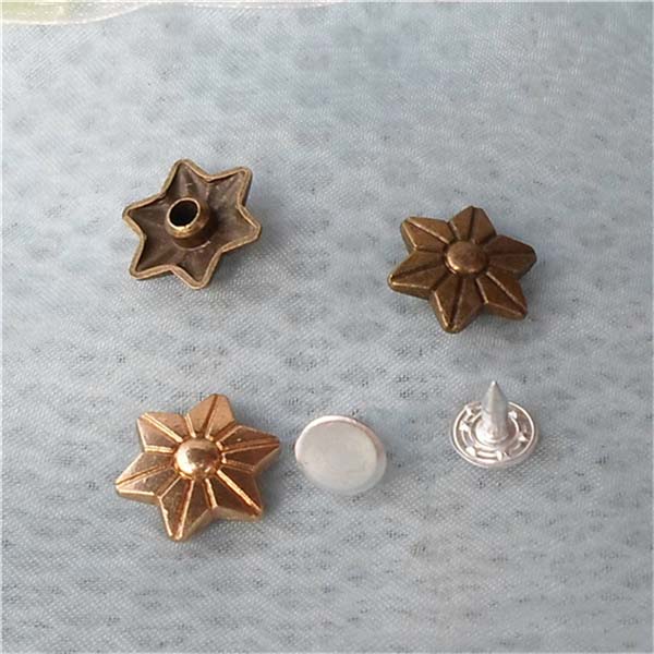 K128 Flowers Alloy Rivets 13x4mm 100pcs/bag