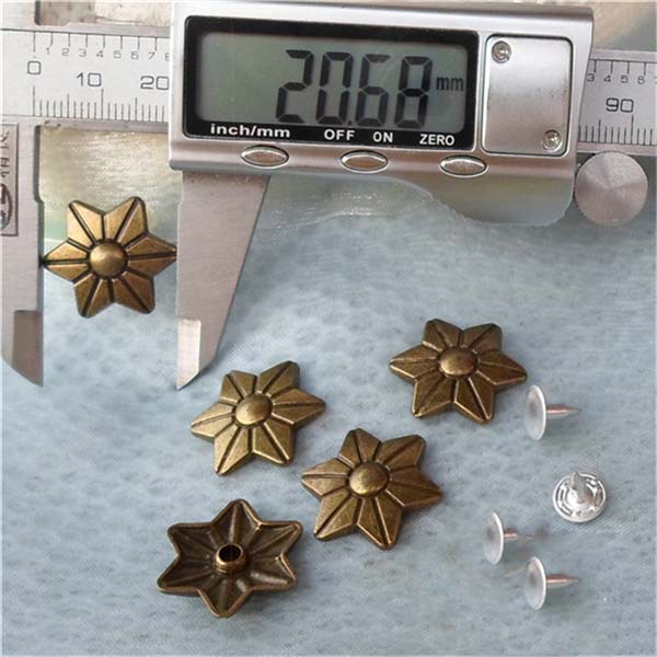 K129 Flowers Alloy Rivets 21x4mm 100pcs/bag