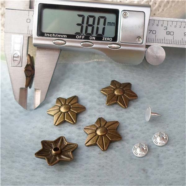 K129 Flowers Alloy Rivets 21x4mm 100pcs/bag