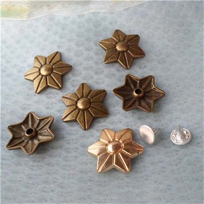 K129 Flowers Alloy Rivets 21x4mm 100pcs/bag