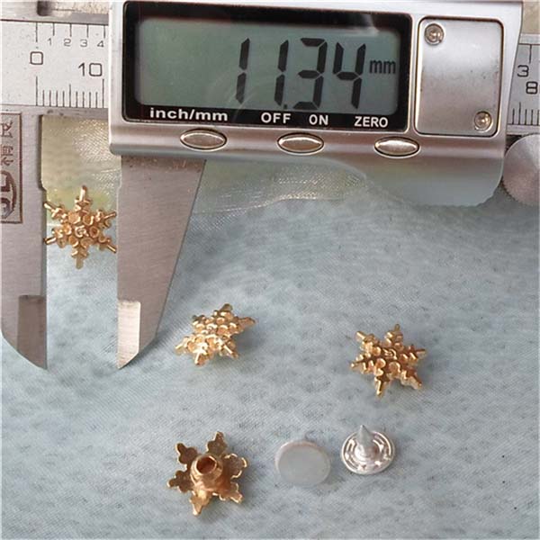 K132 Flowers Alloy Rivets 14x4mm 100pcs/bag