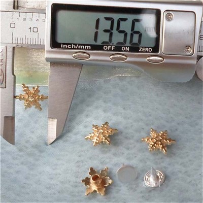 K132 Flowers Alloy Rivets 14x4mm 100pcs/bag