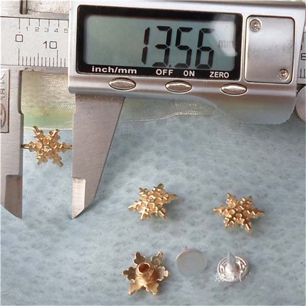 K132 Flowers Alloy Rivets 14x4mm 100pcs/bag