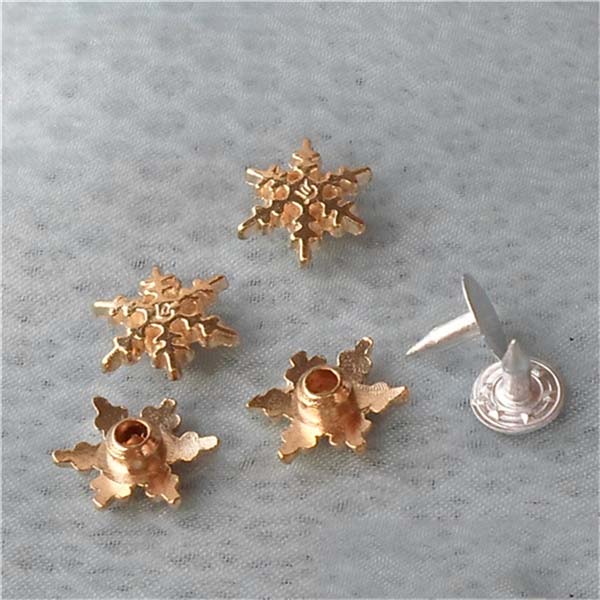 K132 Flowers Alloy Rivets 14x4mm 100pcs/bag