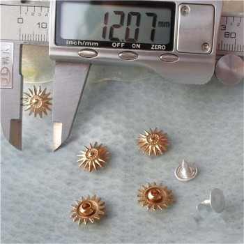 K133 Flowers Alloy Rivets 12x4.5mm 100pcs/bag