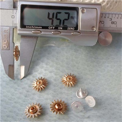 K133 Flowers Alloy Rivets 12x4.5mm 100pcs/bag