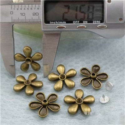 K156 Flowers alloy rivets 22x5mm 100pcs/bag