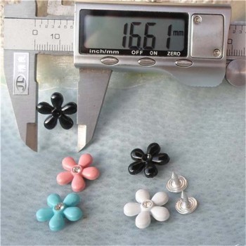 K157 Flowers Alloy Rivets 16.5x4mm 100pcs/bag