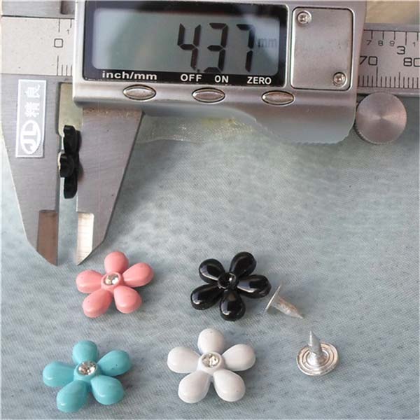 K157 Flowers Alloy Rivets 16.5x4mm 100pcs/bag