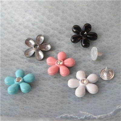 K157 Flowers Alloy Rivets 16.5x4mm 100pcs/bag