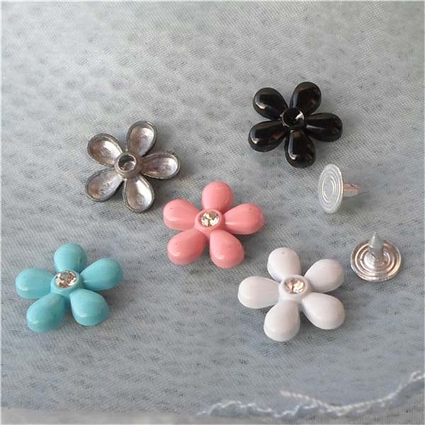 K157 Flowers Alloy Rivets 16.5x4mm 100pcs/bag