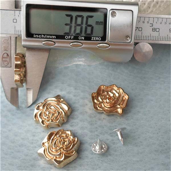 K172 Flowers Alloy Rivets 20x4mm 100pcs/bag