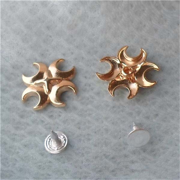 K173 Flowers Alloy Rivets 21x4mm 100pcs/bag