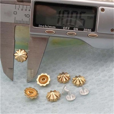 K202 Flowers Alloy Rivets 10x4mm 100pcs/bag