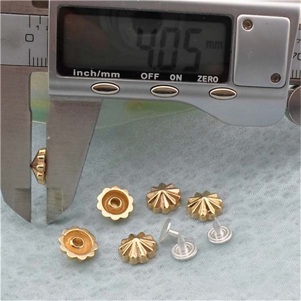 K202 Flowers Alloy Rivets 10x4mm 100pcs/bag