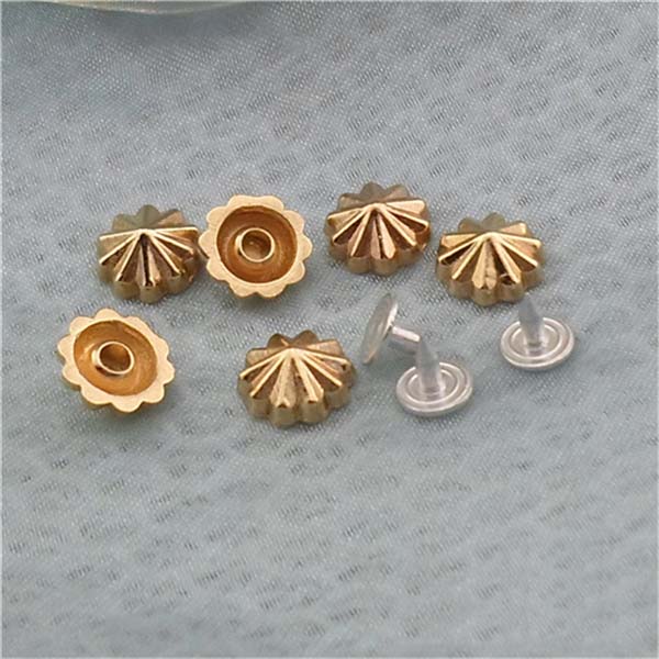 K202 Flowers Alloy Rivets 10x4mm 100pcs/bag