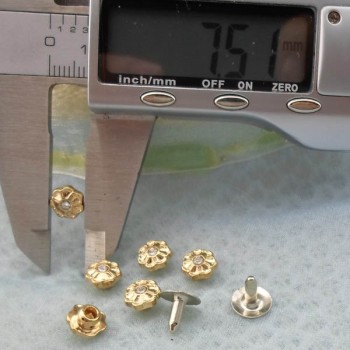 K223 Flowers Shanped Rivets For Leather 7.5x5mm 1000pcs/Bag