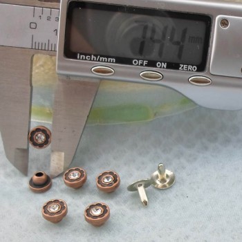 K226 Flowers Alloy Rivets 7.5x5mm 1000pcs/Bag