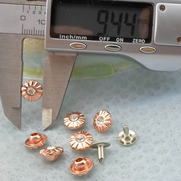 K227 Flowers Alloy Rivets  9.5x5.5mm 1000pcs/Bag