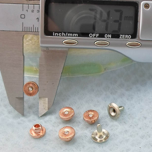 K228  Flowers Alloy Rivets 7.5x5mm 1000pcs/Bag