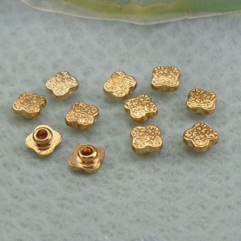 K242 Flowers Alloy Rivets 8x4mm  1000pcs/bag