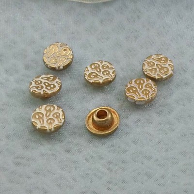 K243 Flowers Alloy Rivets 8x3.6mm  1000pcs/bag