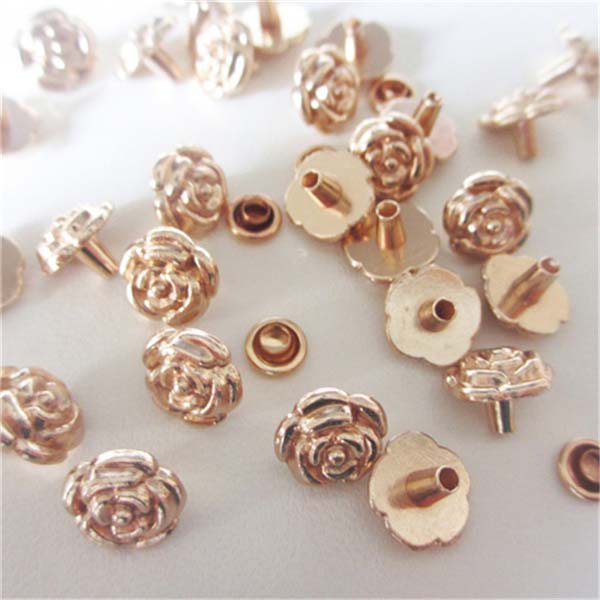 X9505 Flowers Alloy Rivets 9.5x5mm 100pcs/bag