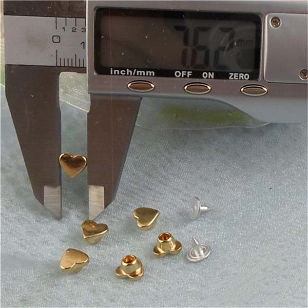 K058 Hearts Rivets 8x6mm 1000pcs/bag