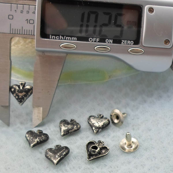 K218 Hearts Rivets For Leather Craft 10x4mm 1000pcs/Bag