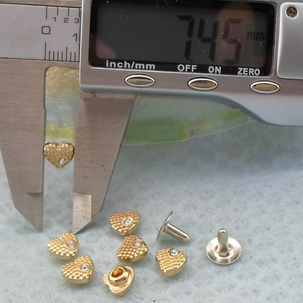 K230 Custom Heart Rivets 7.5x4mm 1000pcs/Bag