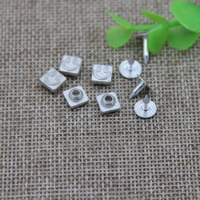 G103 Smile Face Customized Denim Rivet Buttons 7mm 1000pcs/bag