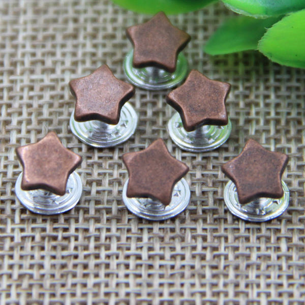 G104 Pentagram Customized Denim Button Rivets 8mm 1000pcs/bag