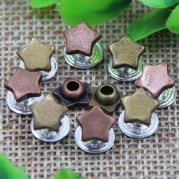G104 Pentagram Customized Denim Button Rivets 8mm 1000pcs/bag