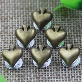 G105 Poker Peach Heart Customized Denim Rivets 10mm 1000pcs/bag