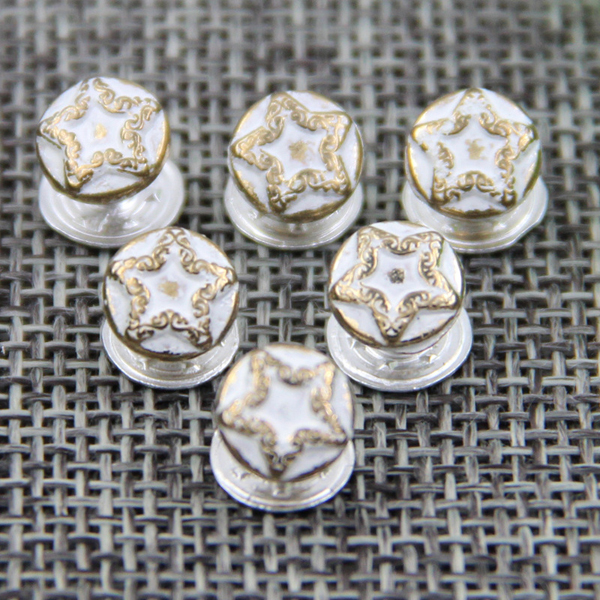 G106 Convex Pentagram Customized Denim Buttons 8mm 1000pcs/bag