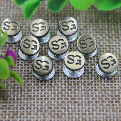 G120 Metal Decorative Denim Jean Button Rivets 8mm 1000pcs/bag