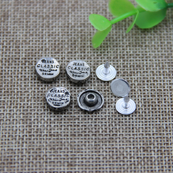 G122 Alloy Irregular Decorative Denim Jean Buttons 10mm 1000pcs/bag