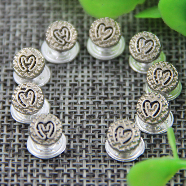 G126 Round Alloy Colors Decorative Denim Buttons 7mm 1000pcs/bag