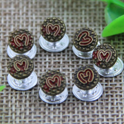 G126 Round Alloy Colors Decorative Denim Buttons 7mm 1000pcs/bag