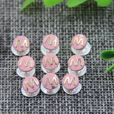 G131 Letter M Denim jeans Rivet Buttons 7mm 1000pcs/bag