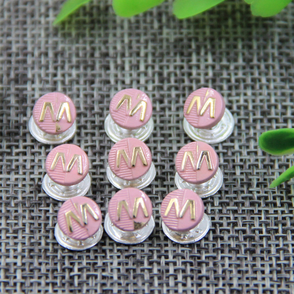 G131 Letter M Denim jeans Rivet Buttons 7mm 1000pcs/bag
